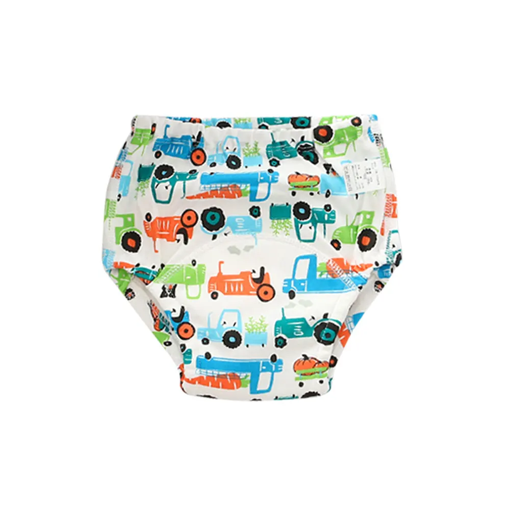 Хлопковые Многоразовые детские штаны для занятий горшком, детские моющиеся Обучающие трусы для мальчиков и девочек - Цвет: Бежевый