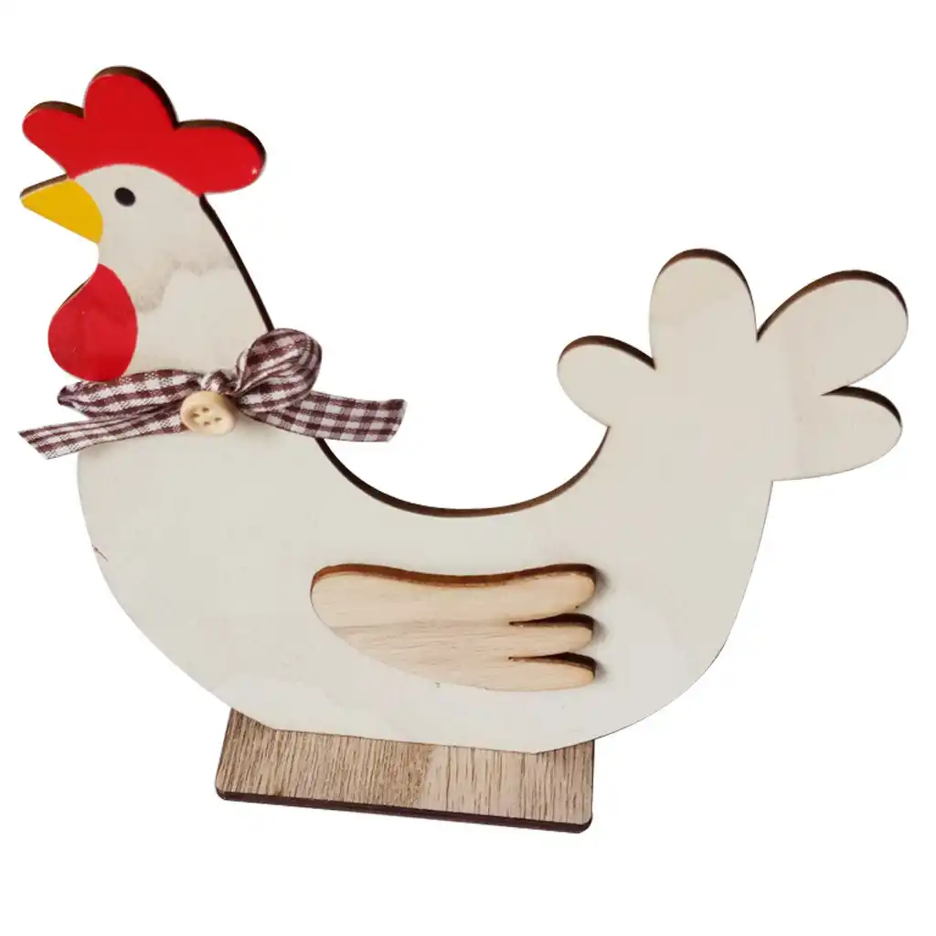 Dia da páscoa decorações de madeira galo galinha formas ornamentos artesanato presentes