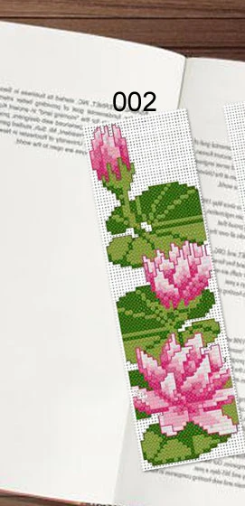 DIY ремесло Стич вышивки крестиком Закладка гнезда пластиковая ткань рукоделие Вышивка ремесла счетный крест-строчка Kit-2th - Цвет: 002