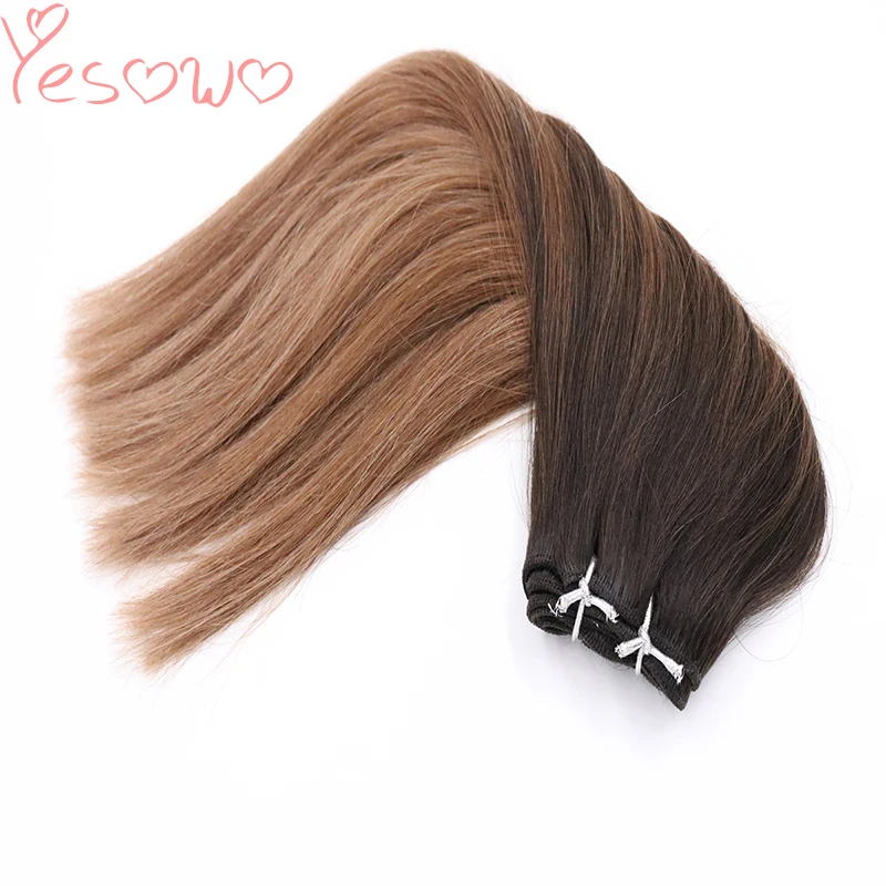 Волосы double Drawn человеческие волнистые волосы для наращивания 100 г 1b/6/27 # дешевые прямые перуанские человеческие волосы Remy в пучках эффектом