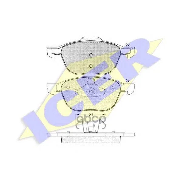 181617_колодки Дисковые Передние! Ford Focus C-Max 1.6i-2.0tdci, Mazda 3 1.4i-2.0crdt 03 Icer 181617 Icer арт. 181617