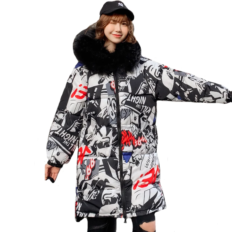 Isiksus стеганые теплые пуховики для женщин s Зимняя парка плюс размер длинное пальто с капюшоном меховая куртка двухсторонние парки для женщин WP039