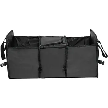 

Cooler Trunk Equipment Storage bag Cargo Collapse Bin Foldable Oxford cloth Black Auto