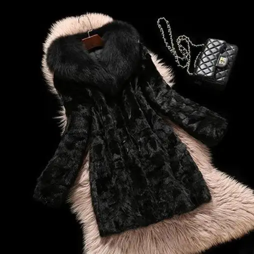 Леопардовые женские пальто из искусственного меха с воротником из искусственного лисьего меха, утолщенное зимнее пальто, элегантное пальто из искусственного меха норки, куртка M787