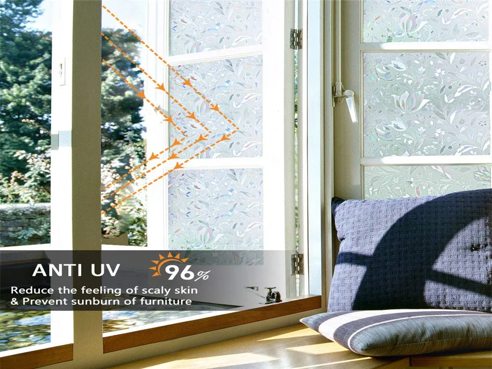 WXSHSH пленка для окна, 3D статическое украшение, самоклеющаяся пленка для УФ-блокировки, контроль тепла, стеклянные оконные наклейки
