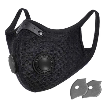 

Face Mask PM2.5 Breathable Cycling Dustproof Respirator Face Mask Protection Anti-splash Anti Dust Mask Filter Black Dropshiping