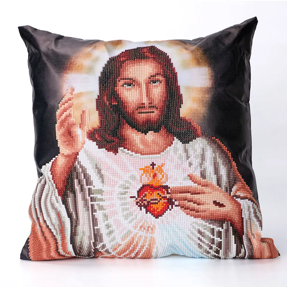 5d Diamond Painting Cushion Cover Throwing Pillow Case Partial Round Ab Drillkits Diy Mosaic