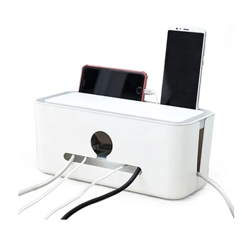 

1PC Cable Storage Box Cord Organizer Computer Wire Holder Hider Protector with Cable Sleeve for Entertainment Center Home Office