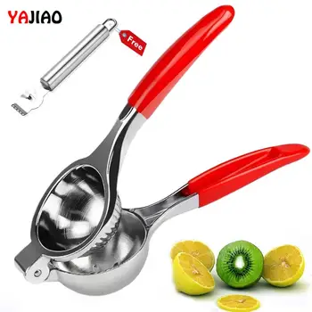 

YAJIAO Fruit Squeezer Manual Citrus Press Juicer Premium Quality Stainless Steel with Silicone Handles with Lemon Peeler