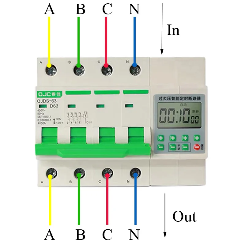 380v 32a 63a desarme interruptor cronometro funcao din 380v 0001 9900 02