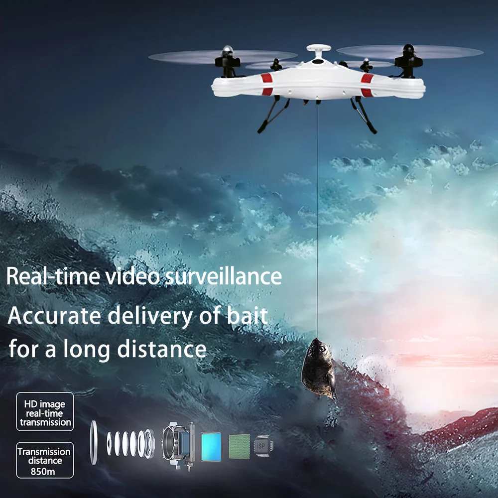 IDEAFLY Poseidon Pro 850m 5G WiFi 1080P камера gps RC приманка Дрон водонепроницаемый ветрозащитный 1,5 кг Рыбалка RC Quadcopte рыболовные инструменты