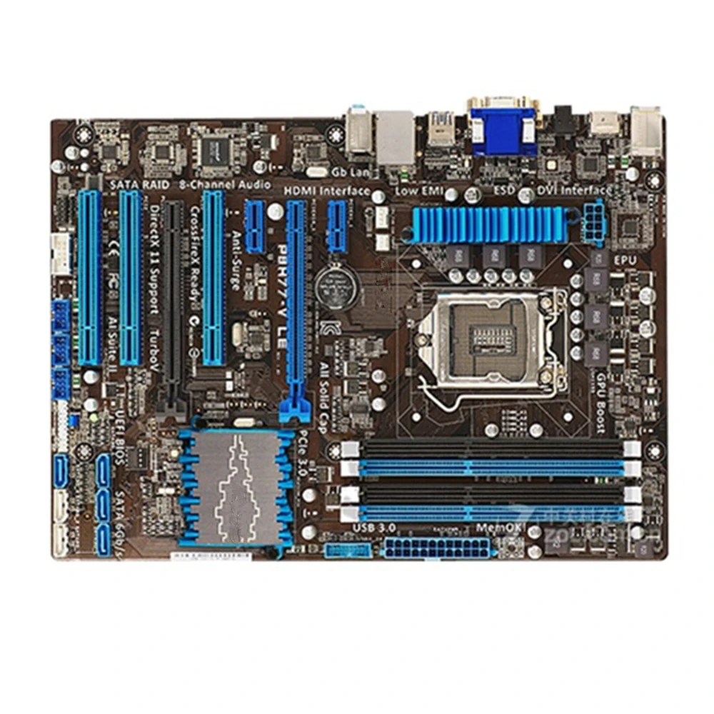 Материнская плата для Asus десктопная материнская H77 разъем 1155 USB3.0 DDR3 32 Гб ATX
