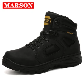 

Men Shoes Winter Boots Man Ankle Boots Snow Boots Plush Keep Warm Footwear Trendy Waterproof Wear-resistant Casual Men Boots