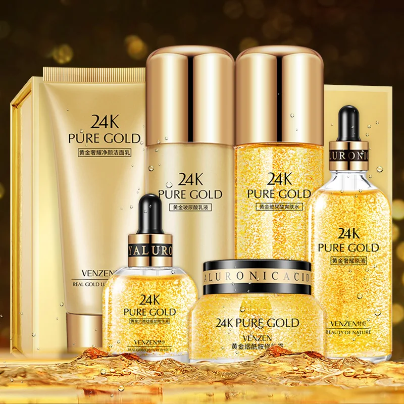 

Fan zhen 24 K Gold Set Moisturizing Hyaluronic Acid Yao Luxury Six Pieces Set Refreshing Oil-control 24 K Set Skin Care Products