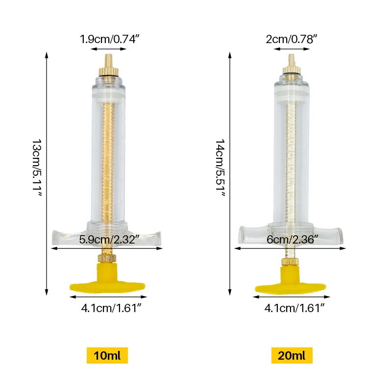 10/20 Ml Vogels Voeden Injector Koperen Hoofd Spuit Feeder Voor Papegaaien, Duiven, Knaagdieren, en Andere Kleine Huisdieren Boerderij Benodigdheden