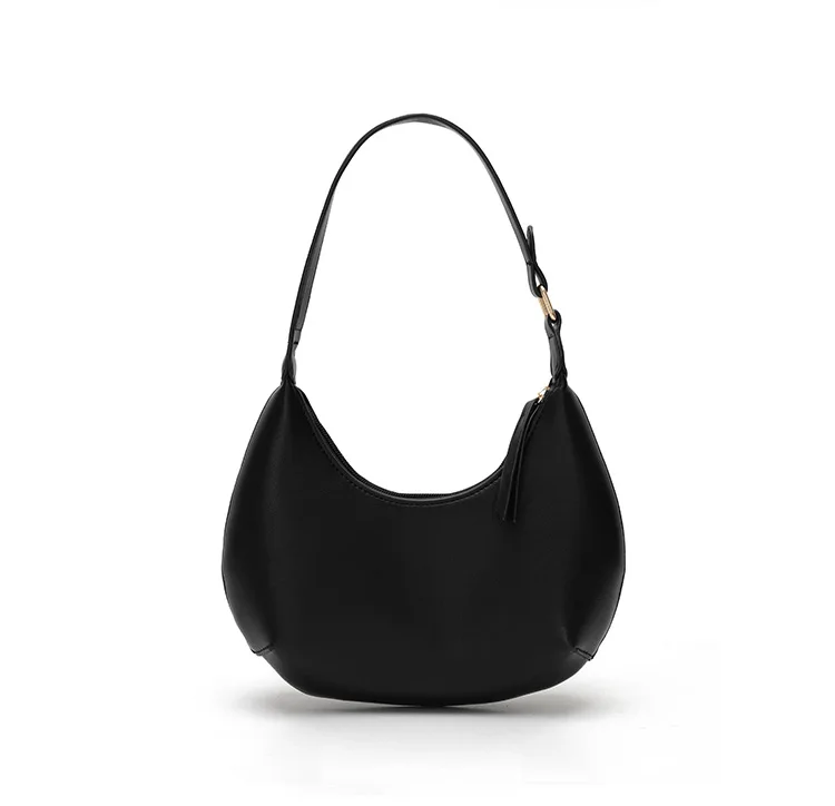 FIRMRANCH Woman's Stylish Solid Color Half Moon Design Sweet Macaron High Quality Daily Date Casual Shoulder Orange Armpit Bag