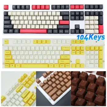 

104 Keys PBT Assorted Color Universal Keycaps for Cherry MX Mechanical Keyboard Switches Mechanical Keyboard