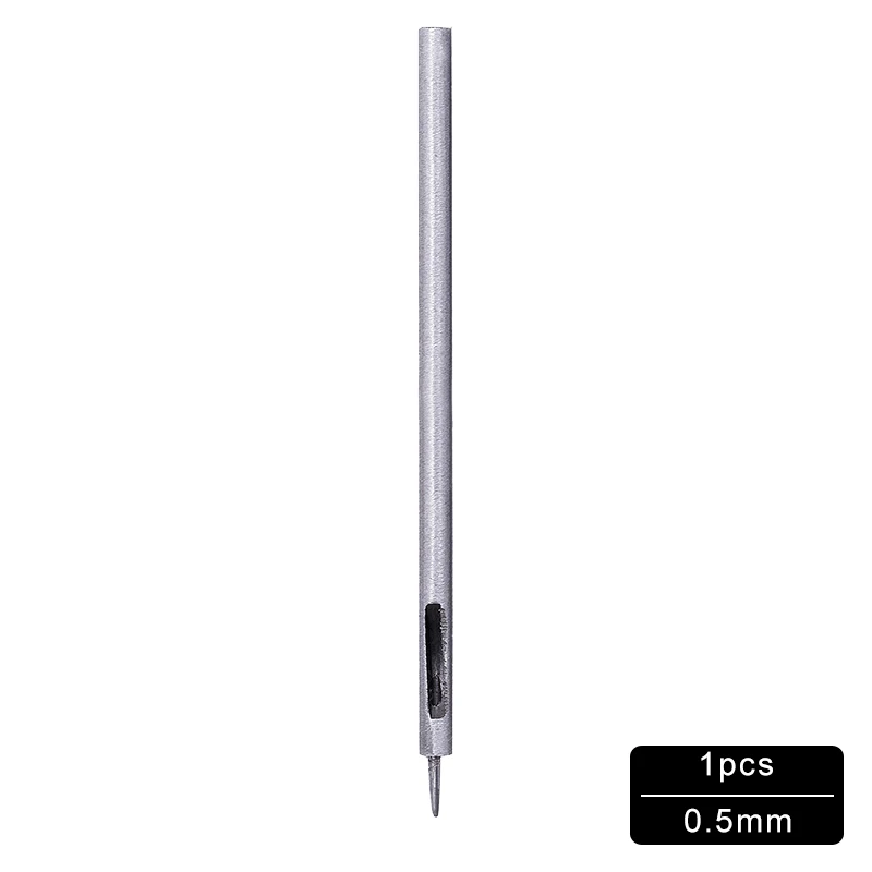 1PCS 0.5mm MIUSIE 1 шт. ремень для пробивки отверстий в коже Дырокол полые сверлильные инструменты из углеродистой стали кожаный Пробивной инструмент 0,5 мм-4 мм - Цвет: 1PCS 0.5mm
