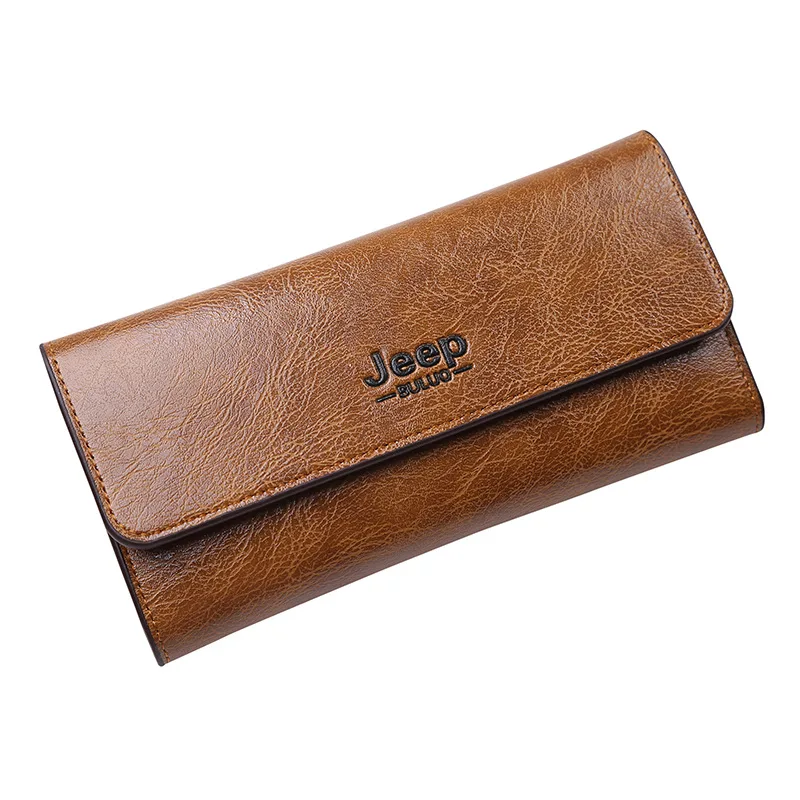 

Man Jeep Wallet Leather Bifold Trifold Purse Men's Wallets blocking Card Holder Clutch RFID Male Coin Wallets