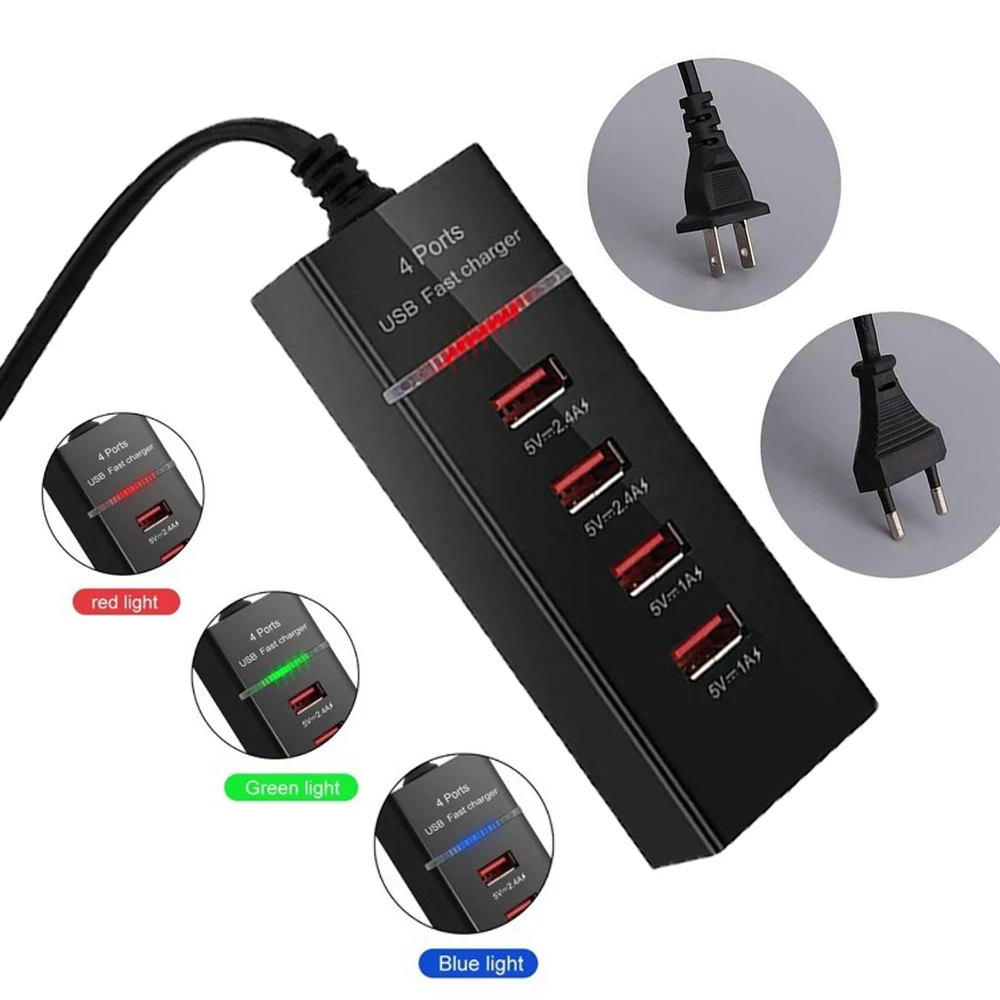 Мульти Порты USB для мобильных телефонов для использования во время поездок, Зарядное устройство для путешествий настенная розетка USB Мощность 5V 3A Быстрая Зарядка адаптер для IPhone samsung huawei