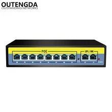120 MBS PoE выключатель инъектор 10 портов 8 POE 90 Вт 802,3 Вт Мощность по Ethernet IEEE afat переключатель для камер AP VoIP