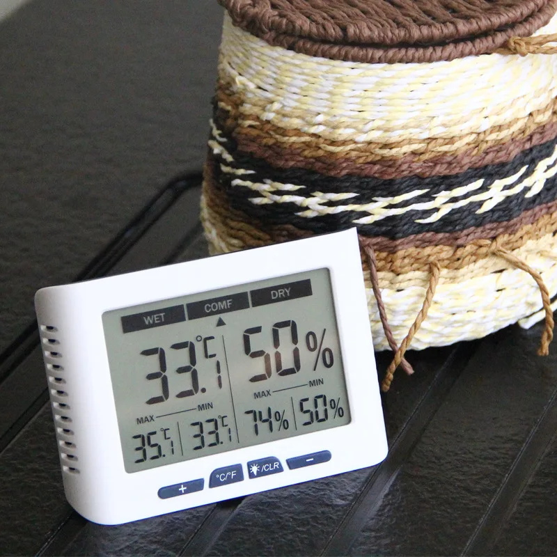Цифровой термометр-гигрометр с подсветкой для дома, офиса, больницы, теплицы, гостиной, температуры и влажности