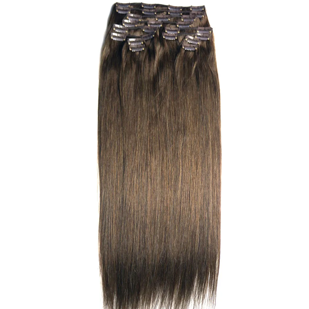 Zzhair 2g 400g 16 28 Machine Made Remy Hair 12pcs Set Clips In Human Hair Extensions Whole Head Set Natural Straight Hair Clip In Hair Extensions Aliexpress