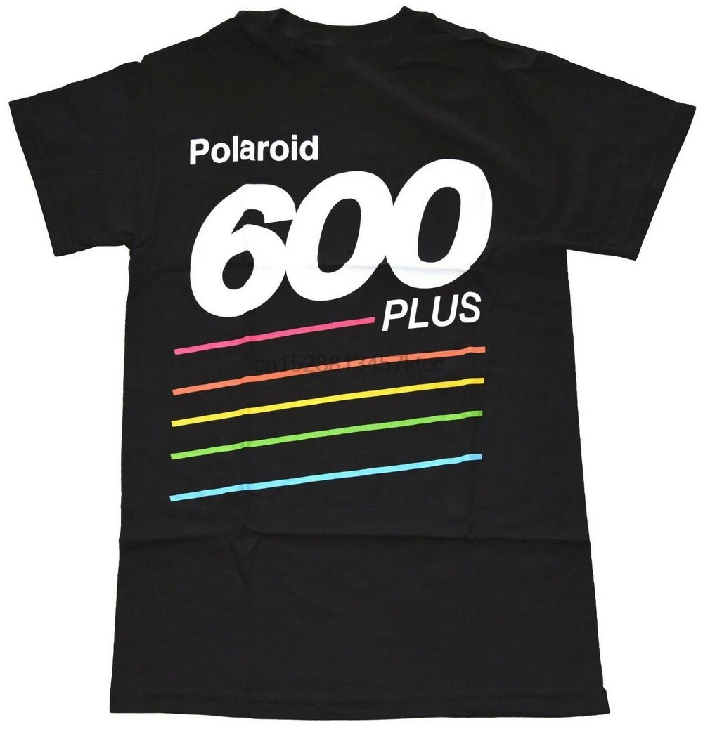 Polaroid 600 плюс Черная Мужская графическая футболка новая уличная забавная | одежда