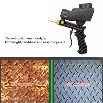

70-150psi Portable Gravity Sandblasting Gun Pneumatic Small Sandblaster Sand Blasting Anti-rust Machine Set Blasting Tool