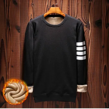 

2019 Autumn Winter Men's Sweater Men's Turtleneck Solid Color Casual Sweater Men's Slim Fit Brand Knitted Pullovers O-Neck
