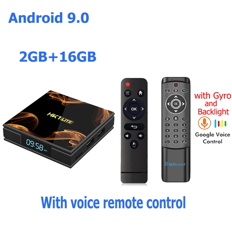 2G 16G MT1 Android 9,0 Smart tv BOX hk1LITE Netflix медиа плей магазин бесплатное приложение телеприставка PK HK1MAX H96 a95x - Цвет: 2G 16G MT1