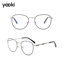 Очки по рецепту очки рамки Для женщин круглый Близорукость Оптические корейский очки рамки Для мужчин сплав 5004