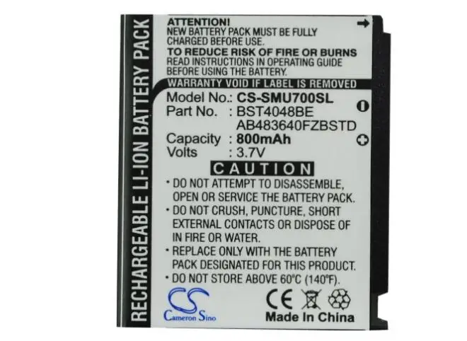 Cameron sino 800 мА/ч, батарея для SAMSUNG GT-S5230 GT-S5230 звезда M8910 Pixon12 SGH-A501 SGH-A801 SGH-A811 SGH-G800 SGH-G808