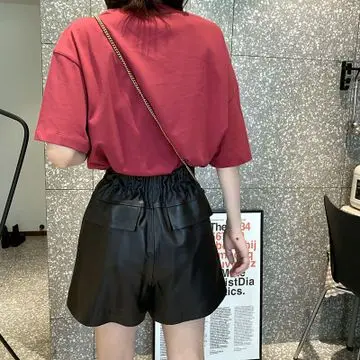 Tao Ting Li Na New Fashion Real Genuine Sheep Leather Shorts G44