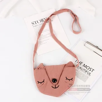 

Little fox girl middle and small child baby cartoon shoulder bag diagonal cross-package