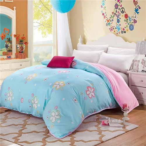 girls bedding AB постельные принадлежности, пододеяльник, фланелевый флис+ хлопок, одиночное одеяло, 1 шт., пододеяльник с принтом, зимнее покрывало на кровать, одеяло - Цвет: girls bedding