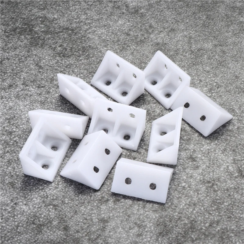 10pcs Thick Nylon Plastic Corner Brackets 90 Degree Cabinet Furniture Closet Angle Connecting Connector Hardware Accessories furniture hardware angle bracket angled furniture hardware angle connector