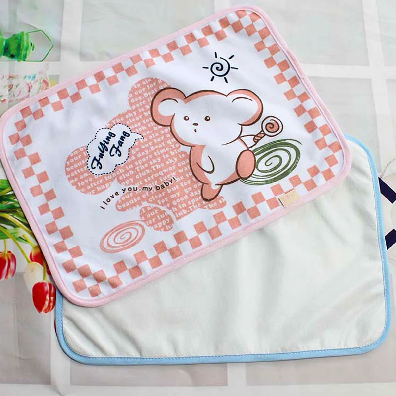 

2pcs Newborn Baby Square Urine Pad Reusable Baby Cloth Diaper Crib Mat Cotton Mummy Maternity Nappy Changing Pad Cover 42*30cm