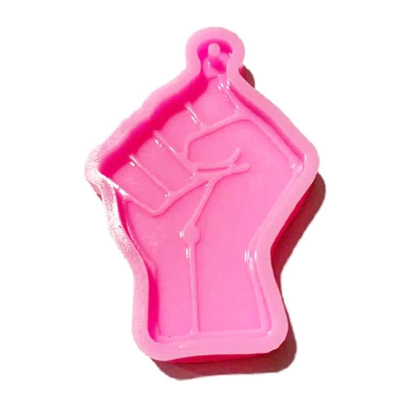 

DIY Crystal Epoxy Resin Mold Fist Shape Key Chain Pendant Casting Silicone Mould