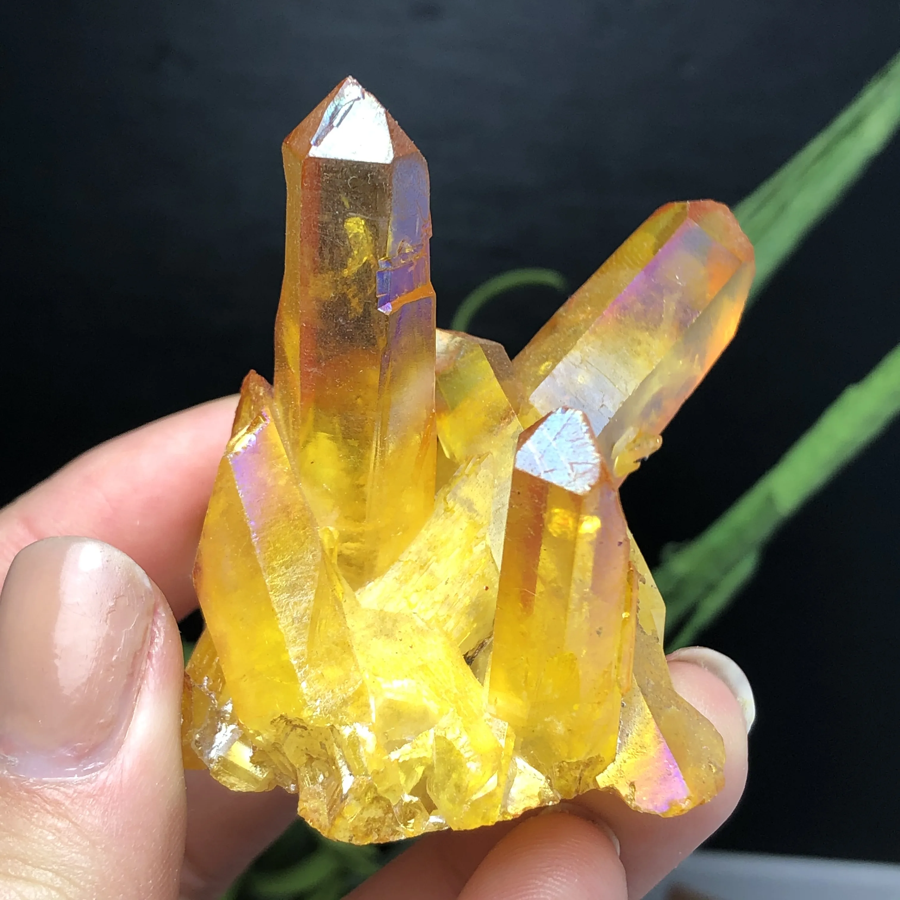 Красивый кристаллический кластер Aura Angel Titanium образец кристалла кварца минералы