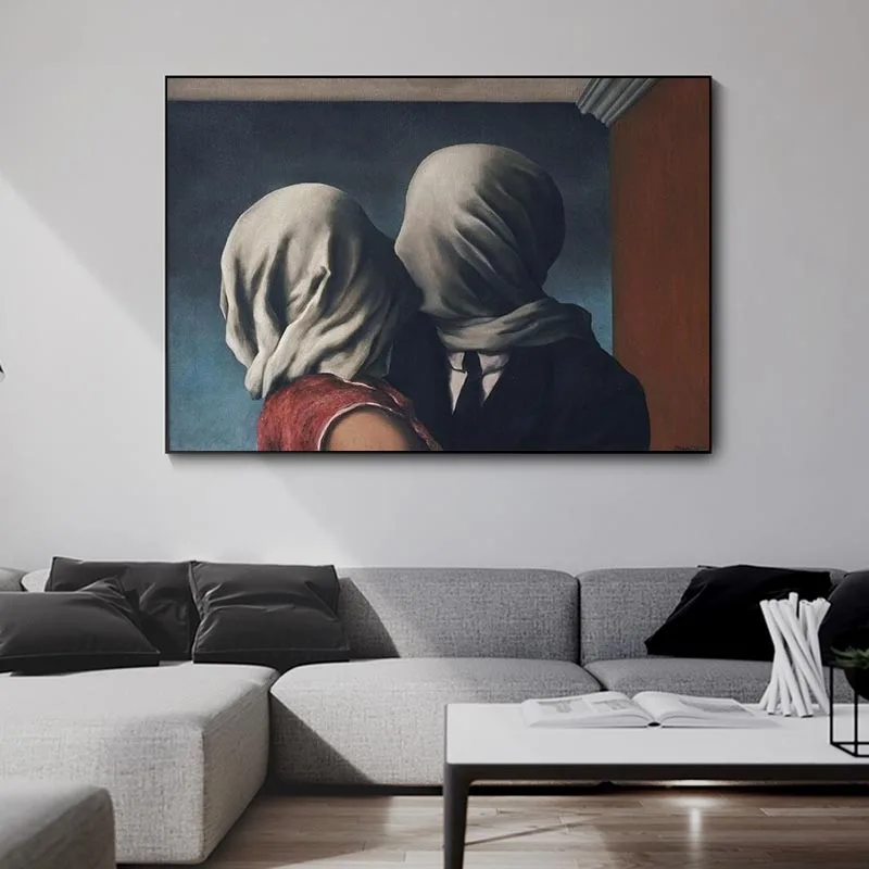 

Rene Magritte The Lover Canvas Paintings On the Wall Art Posters And Prints Surrealism Canvas ART Pictures Home Wall Decoration