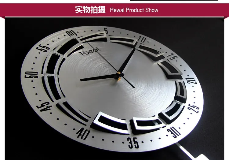 Металлические Хрустальные 3D настенные часы современный дизайн декор гостиной Европейские Художественные цифровые часы качели большие настенные домашние декоративные часы