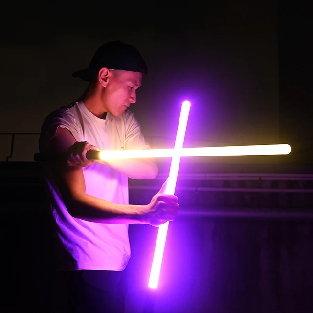 80CM Electronic LED Lightsaber Metal RGB 7 Colors Change Laser Sword Alloy Handle Weapons Stage Cosplay Boy Toys Dropshipping 2