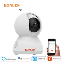 Tuya IP камера wifi Smart Life App 1080P 2MP движения автоматическое отслеживание панорамирования PTZ аудио ночь SD может CCTV HD Крытый Google Home Alexa