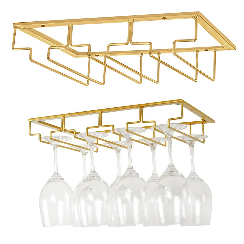 Cup Holder Wine Glasses Rack under Cabinet Stemware Rack Wine Glass Hanger 37