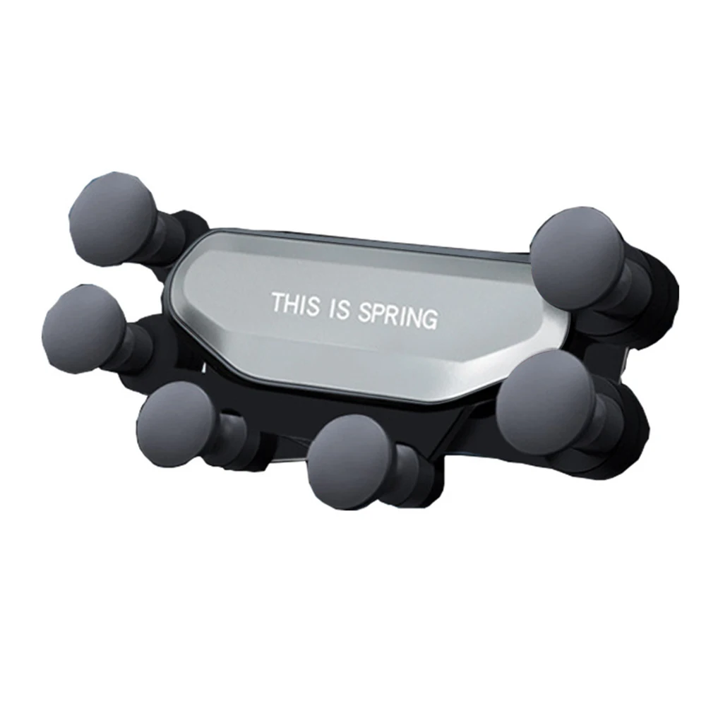 sliver Air Vent держатель мобильного телефона для автомобиля Drving навигационный кронштейн автомобильная подставка для сотового телефона крепление Стенд датчик тяжести замок - Цвет: sliver