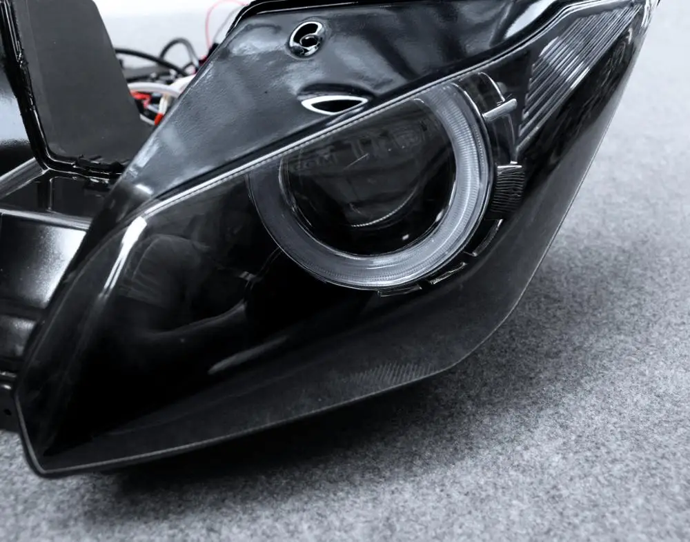 Ангел глаз HID проектор мотоцикл фара в сборе для Kawasaki Ninja 300 250 2013- Ninja250 Ninja300 EX300 EX250