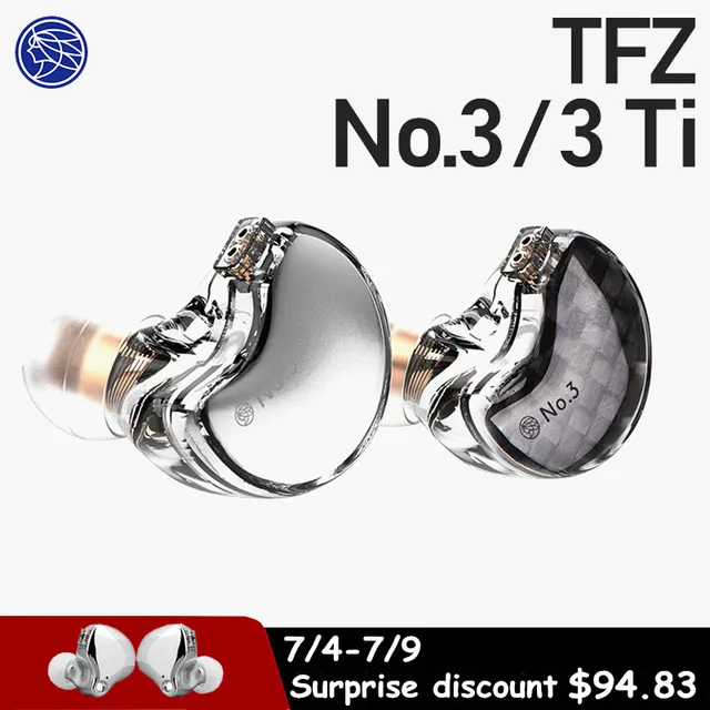 TFZ No.3 רעש ביטול אוזניות צג Hifi שקוף אוזניות Wired דינמי אוזניות להסרה כבל