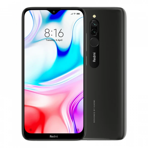 Black Xiaomi Redmi 8, 4 ГБ, 64 ГБ, Восьмиядерный процессор Snapdragon 439, двойная камера 12 Мп, мобильный телефон, 5000 мА/ч, большая батарея OTA - Цвет: Black