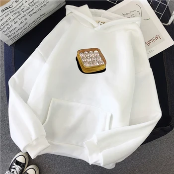 

Food Cartoon Print Women's Sweatshirt Kawaii Winter Streetwear Kpop Hoodie Japan Harajuku Fashion Casual Creative Funny